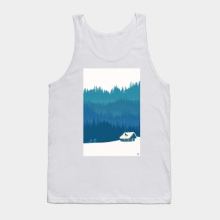 nordic ski winter wonderland scene Tank Top